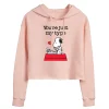 Juniors' Peanuts Snoopy "You're Just My Type" Cropped Hoodie -Cotton Sales Store 6030377