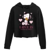 Juniors' Peanuts "Snuggles & Cuddles" Cropped Graphic Hoodie -Cotton Sales Store 6030392