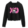 Juniors' Peanuts XO Kiss Cropped Hoodie -Cotton Sales Store 6030398