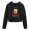 Juniors' SpongeBob "Happy Valentine's Day" Cropped Graphic Hoodie -Cotton Sales Store 6030423