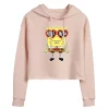 Juniors' SpongeBob "Love You" Glasses Cropped Graphic Hoodie -Cotton Sales Store 6030424