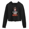 Juniors' SpongeBob SquarePants Mr. Krabs "I Love Money" Cropped Hoodie -Cotton Sales Store 6030426