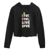 Juniors' SpongeBob Love Cropped Hoodie