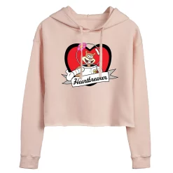 Juniors' SpongeBob Sandy "Heartbreaker" Cropped Graphic Hoodie