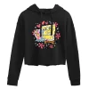Juniors' SpongeBob Gary Hug Cropped Hoodie -Cotton Sales Store 6030443