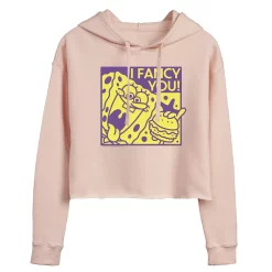 Juniors' SpongeBob I Fancy You Cropped Hoodie
