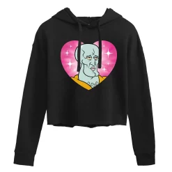 Juniors' SpongeBob Handsome Squidward Cropped Hoodie