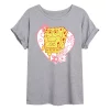 Juniors' SpongeBob Heart Flowy Tee -Cotton Sales Store 6030708
