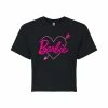Juniors' Barbie® Heart Logo Cropped Graphic Tee -Cotton Sales Store 6032234