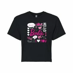 Juniors' Barbie® Valentines Cropped Graphic Tee