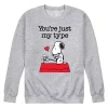 Men's Peanuts Just My Type Sweatshirt -Cotton Sales Store 6032323