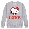 Men's Peanuts Love Snoopy Sweatshirt -Cotton Sales Store 6032329 Gray