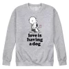 Men's Peanuts Love Is Having Dog Sweatshirt -Cotton Sales Store 6032338