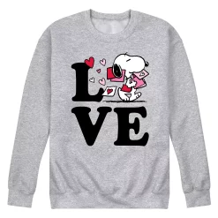Men's Peanuts Love Snoopy Sweatshirt