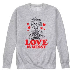 Men's Peanuts Pigpen Love Is Messy Sweatshirt