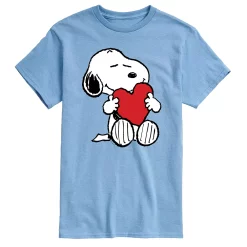 Men's Peanuts Valentine's Hugging Tee -Cotton Sales Store 6032399 Blue