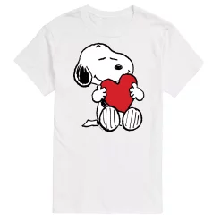 Men's Peanuts Valentine's Hugging Tee -Cotton Sales Store 6032399 White