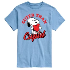 Men's Peanuts Cuter Than Cupid Tee -Cotton Sales Store 6032400 Blue