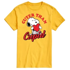 Men's Peanuts Cuter Than Cupid Tee -Cotton Sales Store 6032400 Yellow