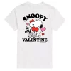 Big & Tall Peanuts Snoopy Valentine Tee -Cotton Sales Store 6032832 White