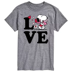Big & Tall Peanuts Love Snoopy Tee