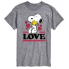 Big & Tall Peanuts Love Snoopy Tee -Cotton Sales Store 6032842