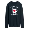 Men's Love You a Latte Long Sleeve Tee -Cotton Sales Store 6035191 Navy