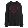 Men's Meh Heart Long Sleeve Tee -Cotton Sales Store 6035200 Black