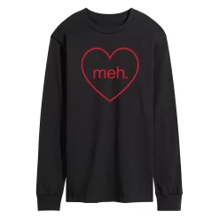 Men's Meh Heart Long Sleeve Tee
