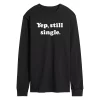 Men's Yep Still Single Long Sleeve Tee -Cotton Sales Store 6035201 Black