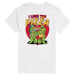 Men's TMNT I Love You Pizza Tee -Cotton Sales Store 6035267 White