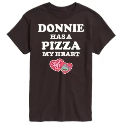 Men's TMNT Pizza My Heart Donnie Tee -Cotton Sales Store 6035271 Dark Brown
