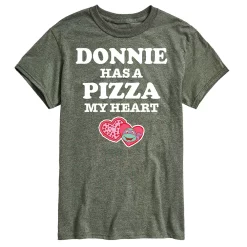 Men's TMNT Pizza My Heart Donnie Tee -Cotton Sales Store 6035271 Green