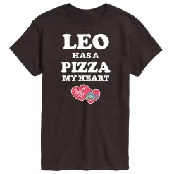 Men's TMNT Pizza My Heart Leo Tee -Cotton Sales Store 6035272 Dark Brown