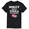 Men's TMNT Pizza My Heart Mikey Tee -Cotton Sales Store 6035273 Black