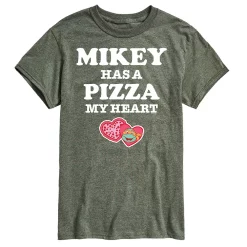 Men's TMNT Pizza My Heart Mikey Tee -Cotton Sales Store 6035273 Green
