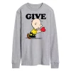 Men's Peanuts Give Love Long Sleeve Tee -Cotton Sales Store 6035328