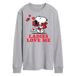Men's Peanuts Ladies Love Me Long Sleeve Tee