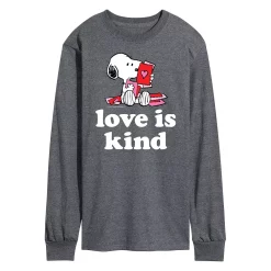 Men's Peanuts Love Is Kind Long Sleeve Tee