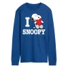 Men's Peanuts I Love Snoopy Long Sleeve Tee