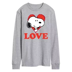 Men's Peanuts Love Snoopy Long Sleeve Tee