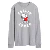 Men's Peanuts Feelin Loved Long Sleeve Tee -Cotton Sales Store 6035547 Gray