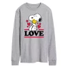 Men's Peanuts Love Snoopy Long Sleeve Tee -Cotton Sales Store 6035564