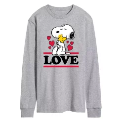 Men's Peanuts Love Snoopy Long Sleeve Tee