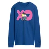 Men's Peanuts XO Kiss Long Sleeve Tee -Cotton Sales Store 6035568 Blue