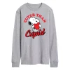 Men's Peanuts Cuter Than Cupid Long Sleeve Tee -Cotton Sales Store 6035571