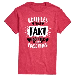 Men's Couples That Fart Together Stay Together Tee -Cotton Sales Store 6035623 Red
