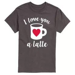 Men's Love You A Latte Tee -Cotton Sales Store 6035626 Charcoal