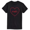 Men's Meh Heart Tee -Cotton Sales Store 6035636 Black