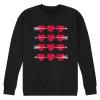 Men's Hearts Arrow Grid Sweatshirt -Cotton Sales Store 6035683 Black